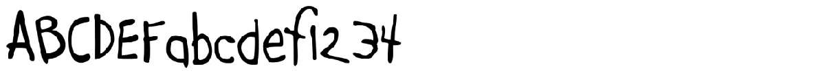 Boopee typeface specimen.