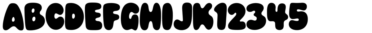 Burpology typeface specimen.