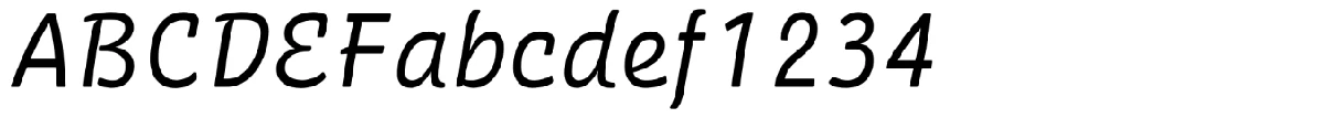 Catwing 字体样张。