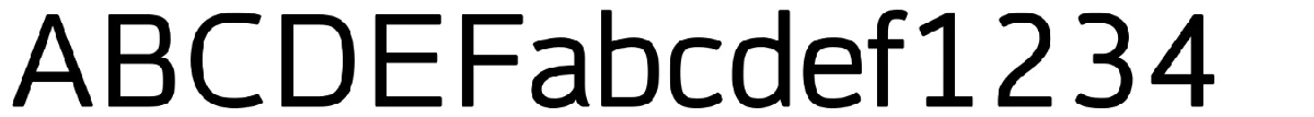 Muestra de la tipografía Cinecav X.