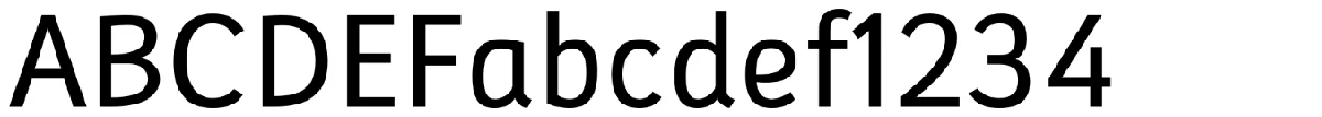 Folder typeface specimen.