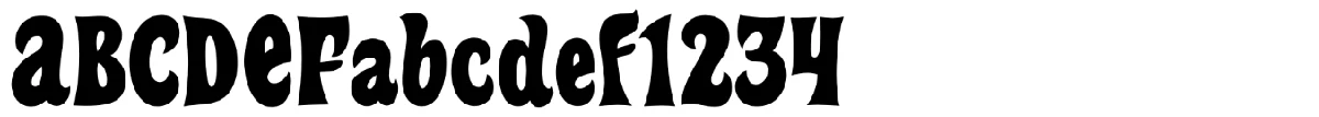 Muestra de la tipografía Heavy Heap.