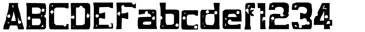 Mob Concreteの書体見本。