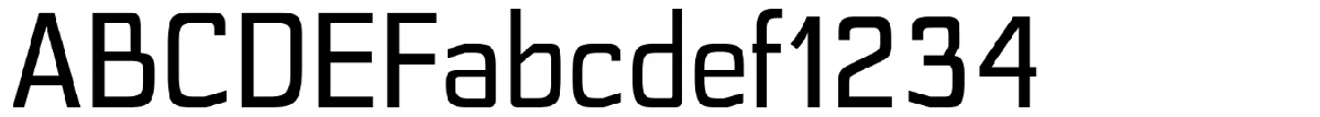 Schriftmuster von Polyflec.