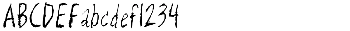 Schriftmuster von Razor Keen.