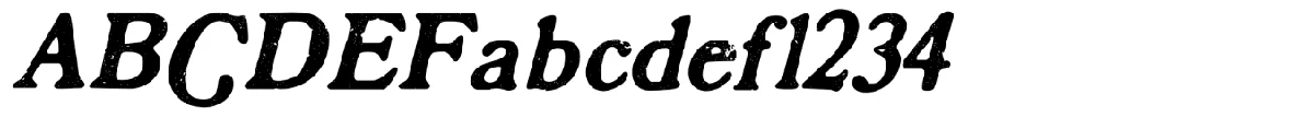 Schriftmuster von Scrubby.