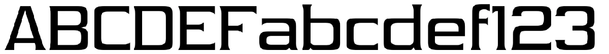 Muestra de la tipografía Vibrocentric.