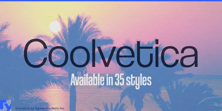 Coolvetica typeface specimen
