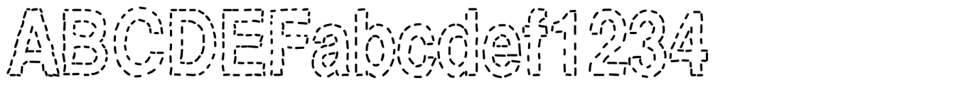 Stitchen typeface specimen