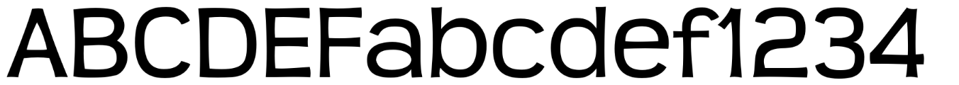 Teen typeface specimen