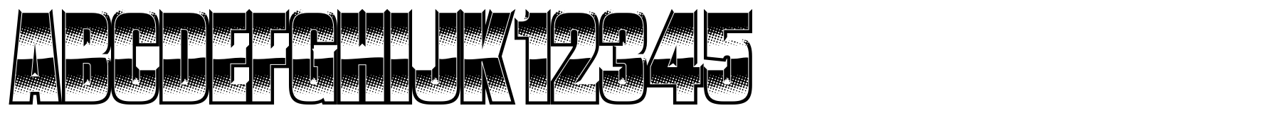 Vanchrome typeface specimen