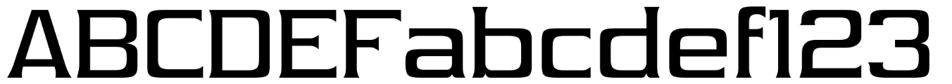 Vibrocentric typeface specimen