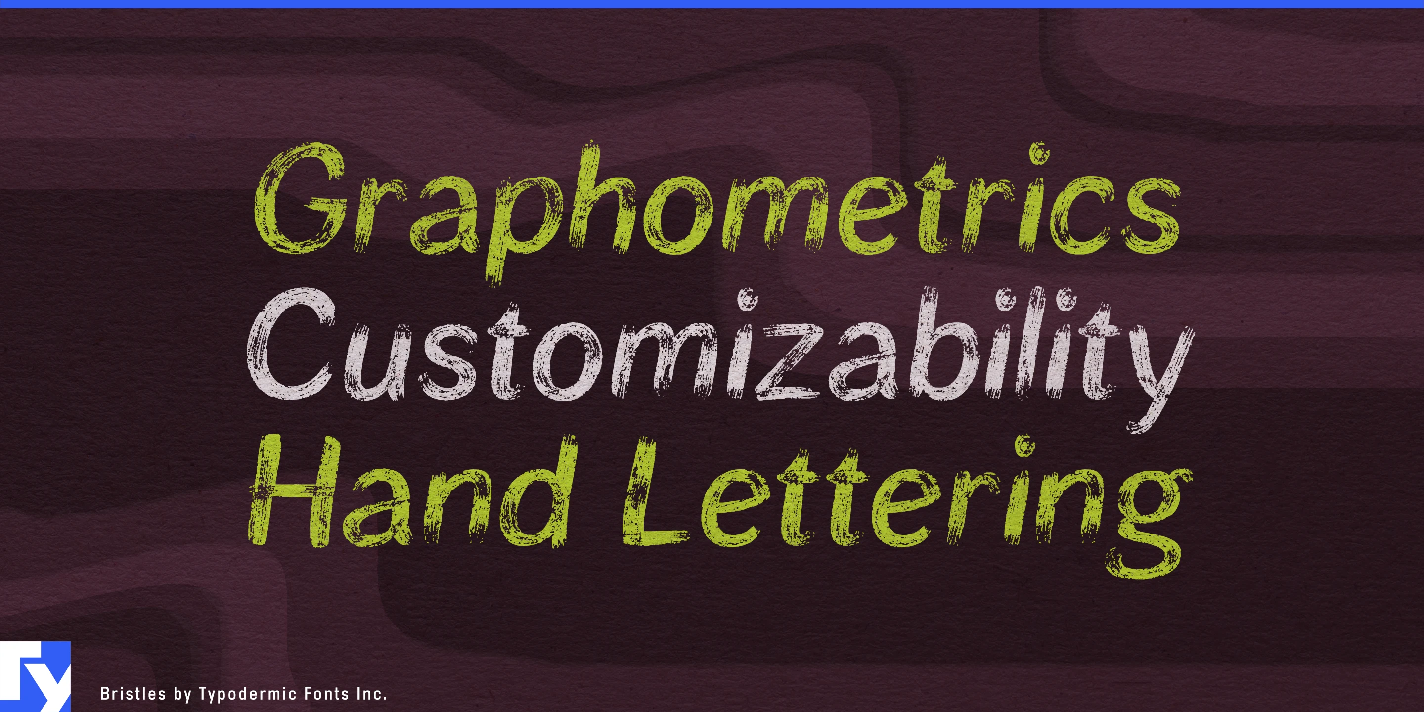 Schriftmuster 2 von Bristles