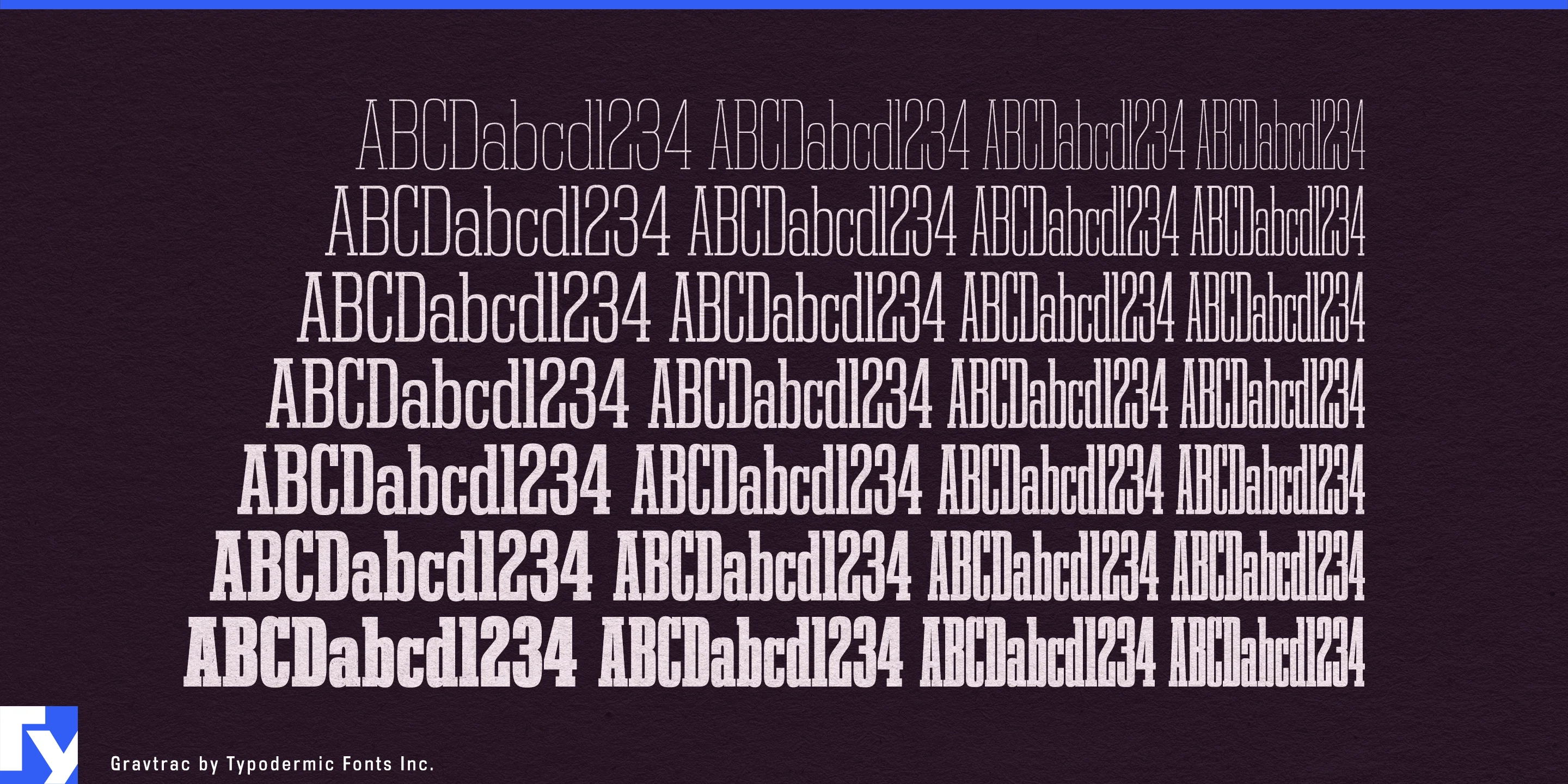 Schriftmuster 4 von Gravtrac
