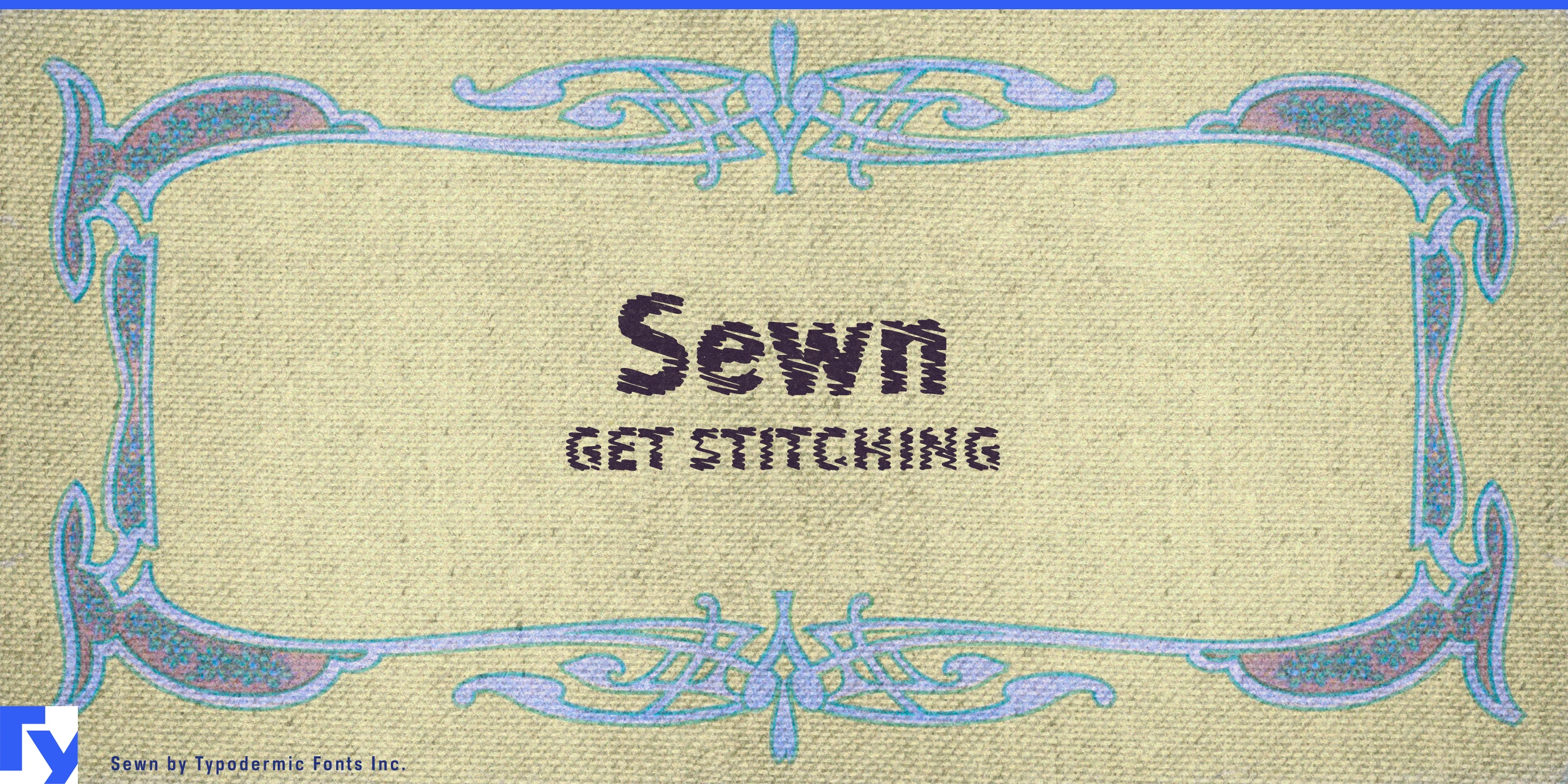 Schriftmuster 1 von Sewn