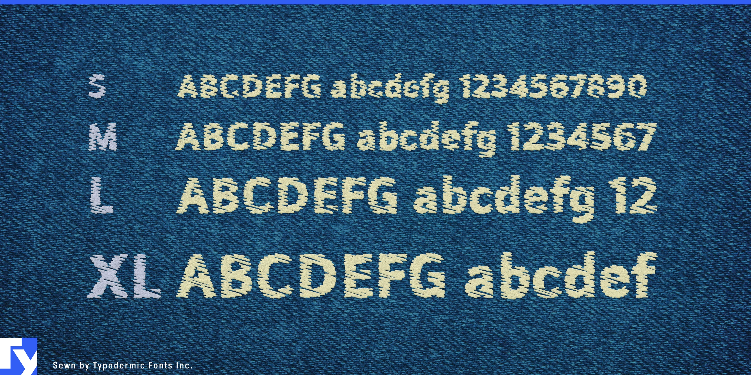 Schriftmuster 4 von Sewn