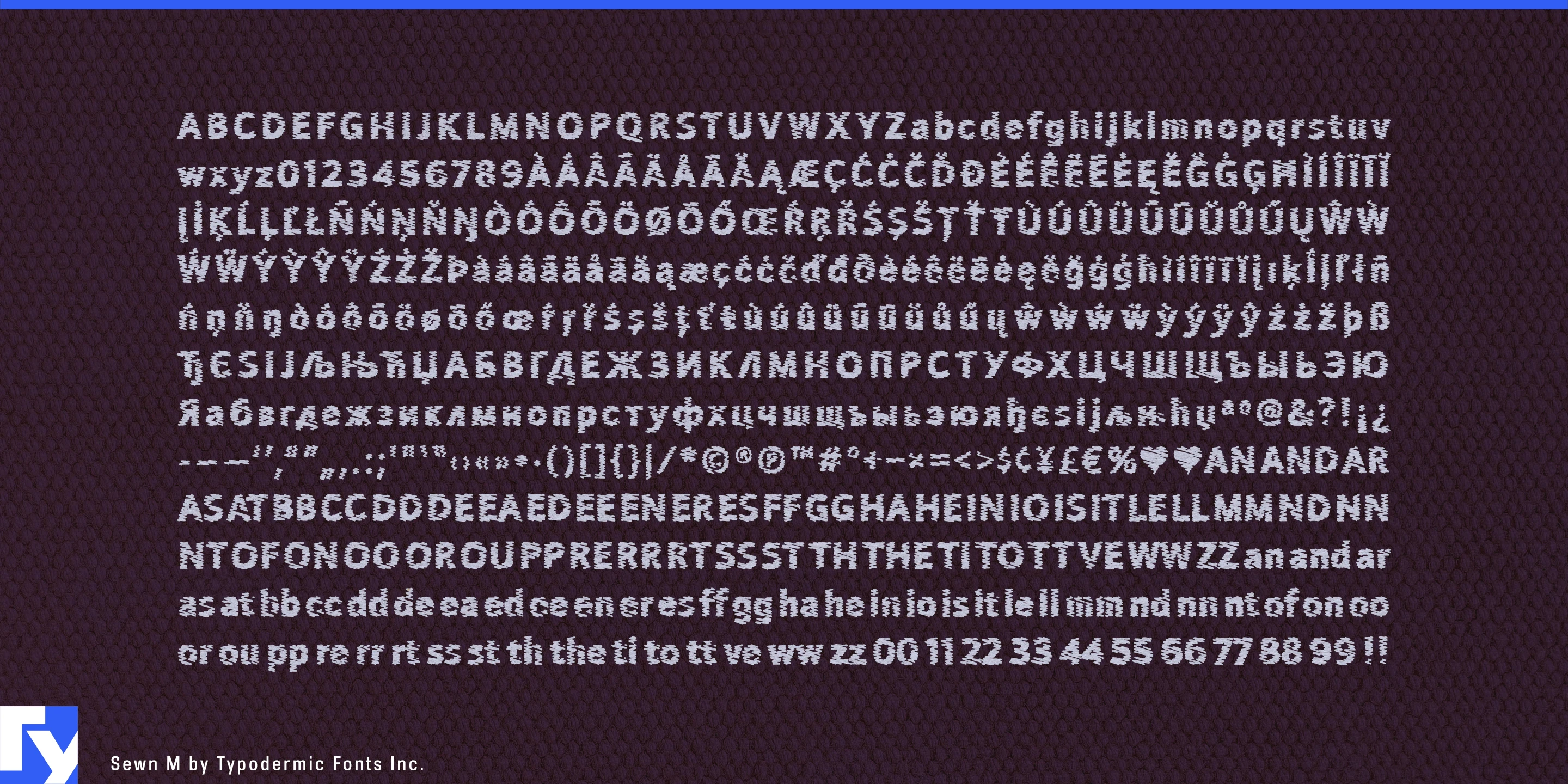 Schriftmuster 5 von Sewn