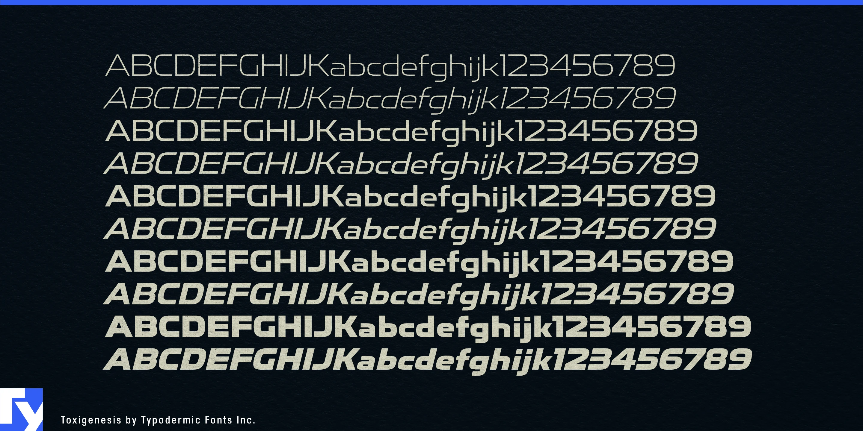 Schriftmuster 4 von Toxigenesis