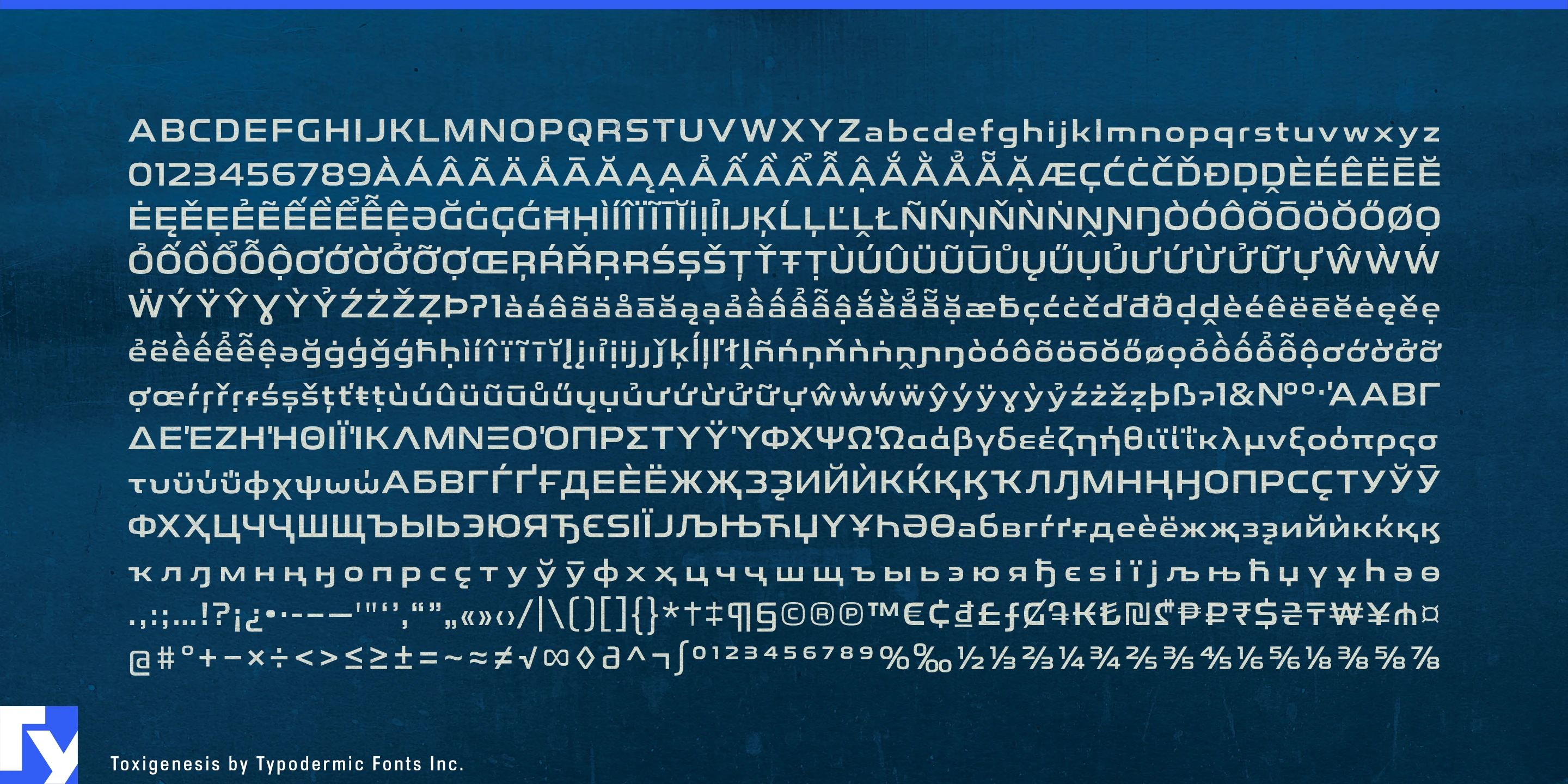 Schriftmuster 5 von Toxigenesis