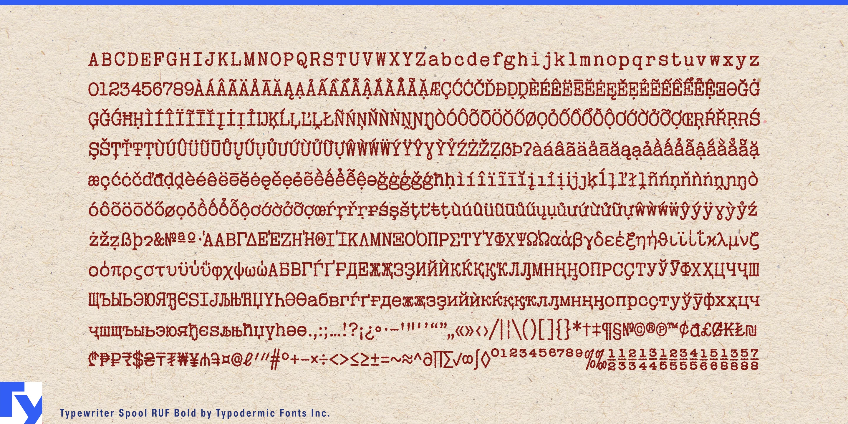 Spécimen 5 de Typewriter Spool
