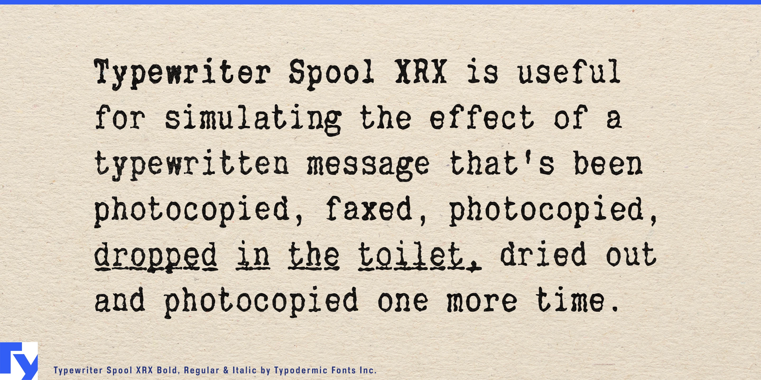 Spécimen 6 de Typewriter Spool